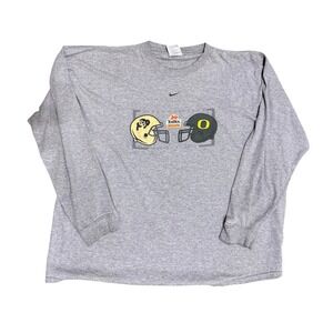 Vintage Nike Team Long Sleeve T Shirt Gray CU Buffs vs Oregon Ducks Football XXL